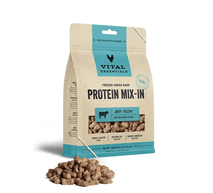 Vital Essentials Protein Mix-in Nibs Beef 6-oz