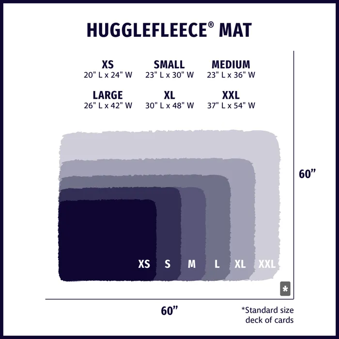 HuggleHounds HuggleFleece Mat Medium 23x36 size chart