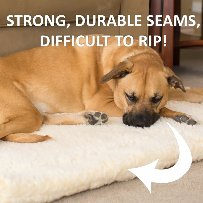 HuggleHounds HuggleFleece Natural Medium Mat durable seams detail