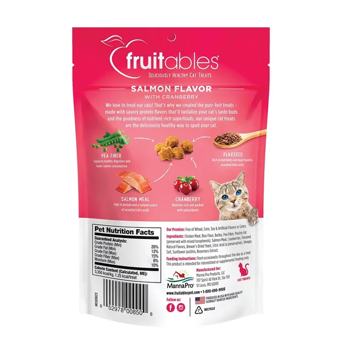 Fruitables Cat Treats Salmon/cranberry 2.5-oz