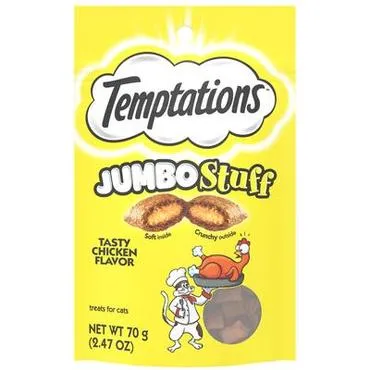 Jumbo Stuff Cat Treats Tasty Chkn - 2.47-oz Pouch
