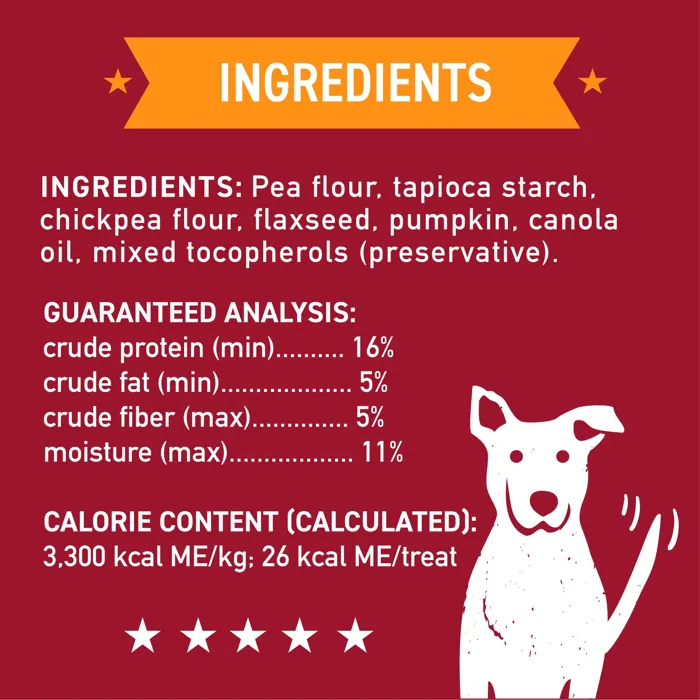 Cloud Star Wag More Bark Less pumpkin biscuits ingredients label