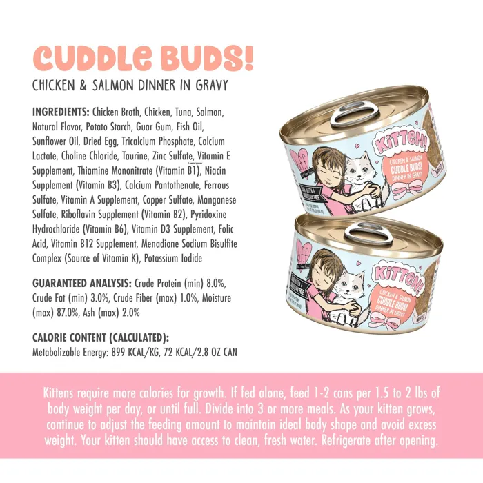 Weruva Bff Kitten Cuddle Buds Chicken Salmon 2.8-oz