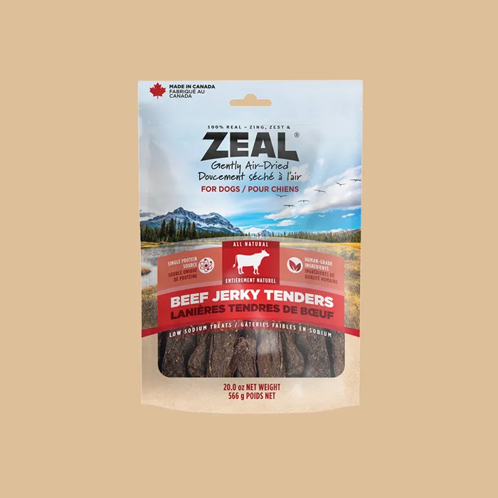 Zeal Beef Jerky Tenders 20 oz front package