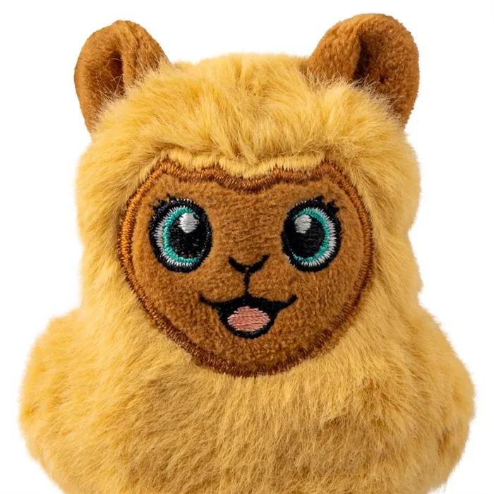 KONG Snuzzles Mini Llama XS plush toy face close-up