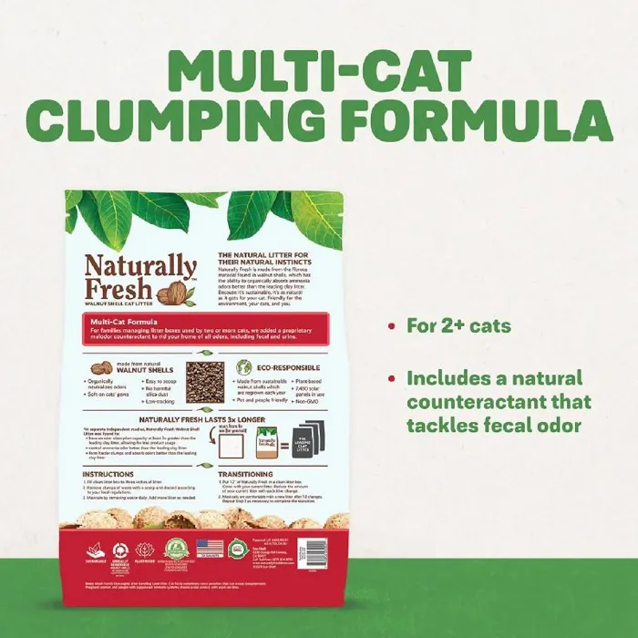 Naturally Fresh Multi Cat Clump Litter 26-lb