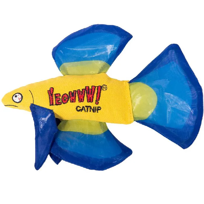 Yeowww Catnip Mo Betta Fish Blue