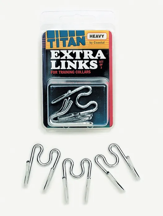 Extra Links Prong Training Collars Chrome 3.3-mm