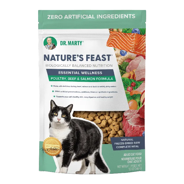 Dr. Marty's Nature's Feast poultry beef salmon 12 oz front