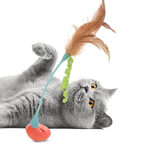 SmartyKat Instincts Rowdy Rocker wand toy gray cat