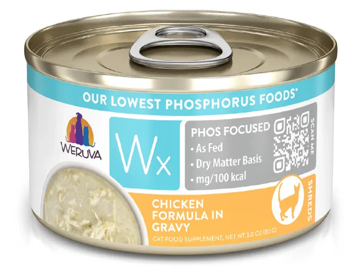 Weruva Cat Wx Low Phos Gf Chkn/gravy Shreds 3-oz