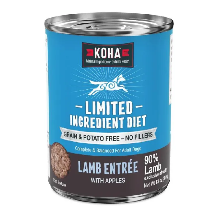 Koha Lamb Entrée W/ Apples Wet Dog Food 13-oz