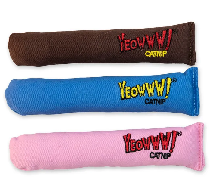 Yeowww! Catnip Cigar Cat Toy, Brown 7"