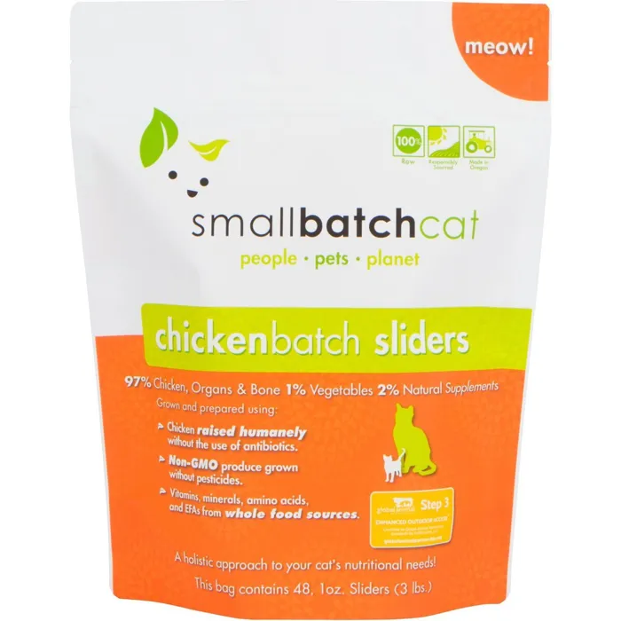 Small Batch Cat Chickenbatch Sliders 3 lb front packaging