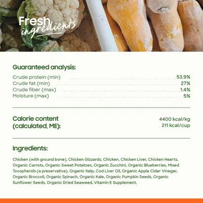 Smallbatch Chicken Small Bites ingredients panel