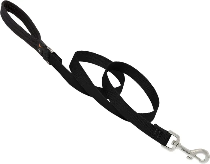 Lupine Basic Solids black 3/4-inch 6-foot leash full view