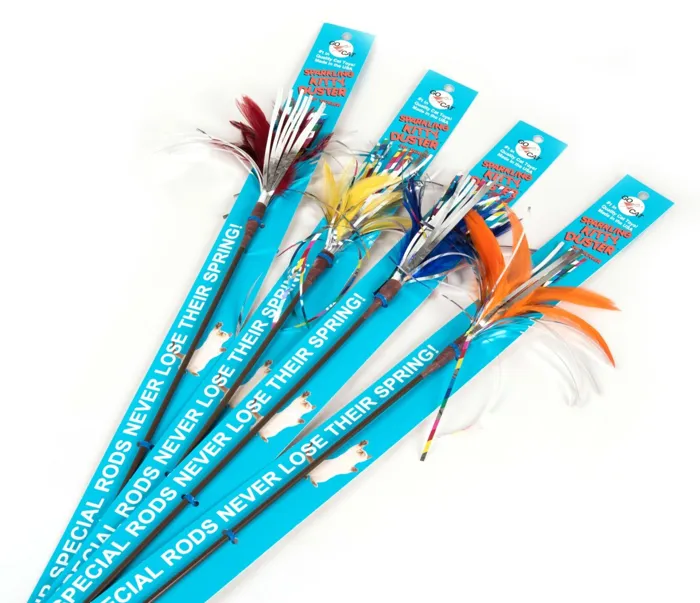 Go Cat Sparkling Kitty Duster 18-inch assorted packaged wands
