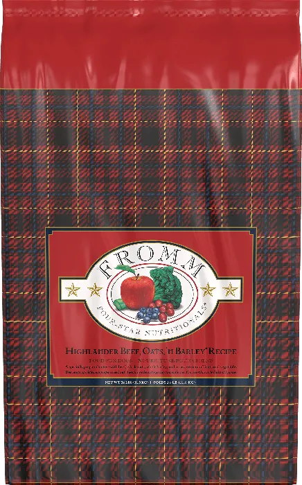 Fromm Highlander Beef Oats n Barley 26 lb front bag