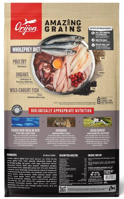 Orijen Dog Amazing Grains Fit Trim 4lb 8=cs