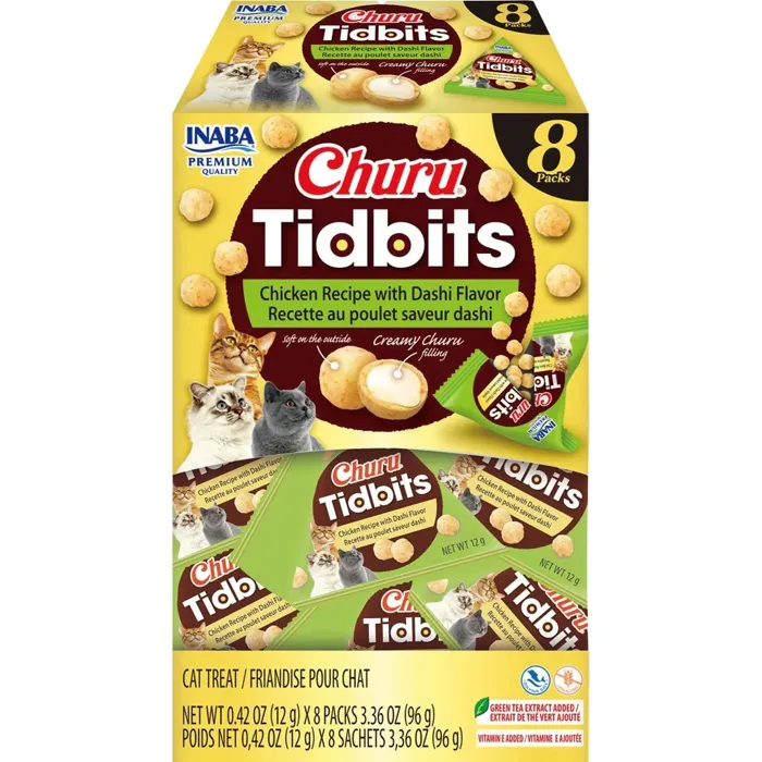 Inaba Churu Tidbits Chicken W/ Dashi 8-pk