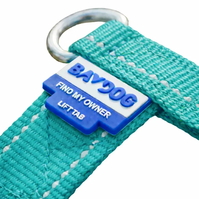 Bay Dog Chesapeake Dog Harness Sea Foam Large label close-up