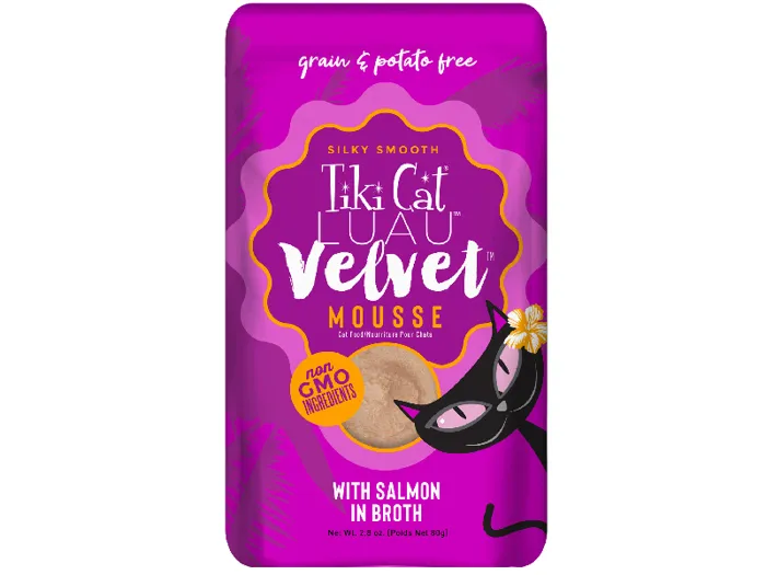 Tiki Cat Velvet Mouse Wild Salmon Pouch 2.8-oz