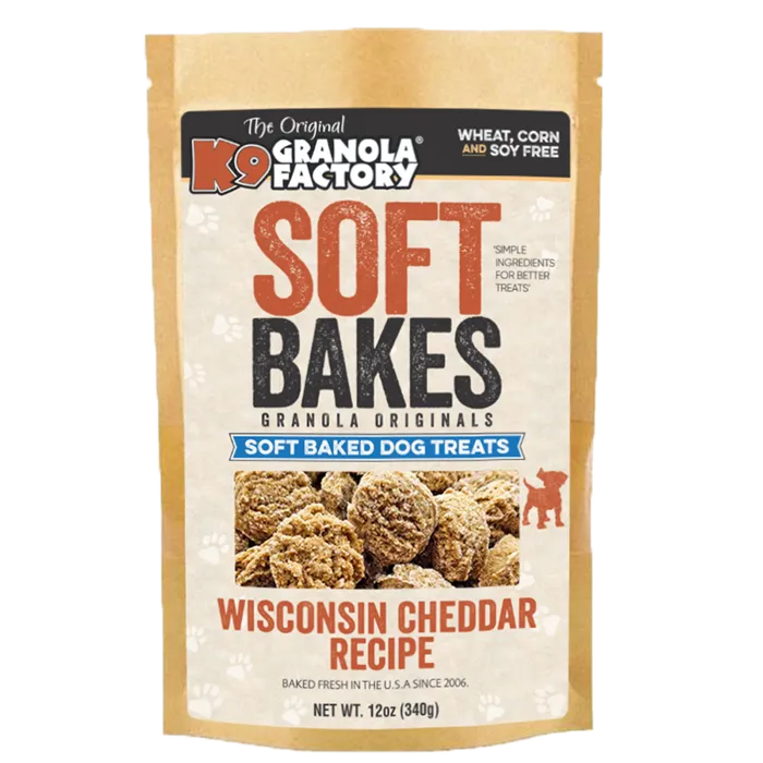 K9 Granola Factory Soft Bakes Wisconsin Cheddar 12oz front