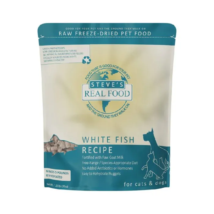 Steve's Real Food Freeze Dried Whitefish 1.25-lbs