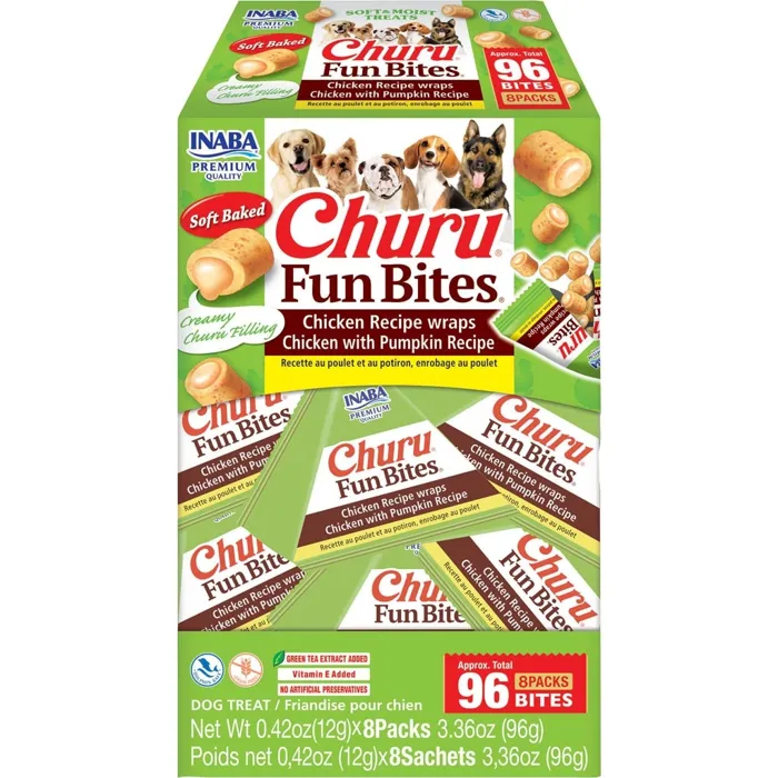Inaba Churu Fun Bites Chicken/pumpkin Dog Teats