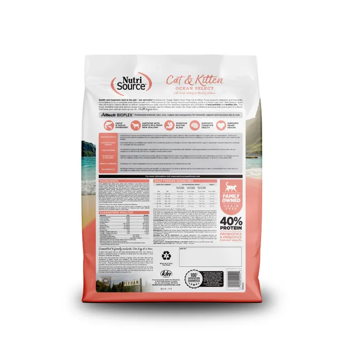 NutriSource Ocean Select Cat & Kitten 4 lb back