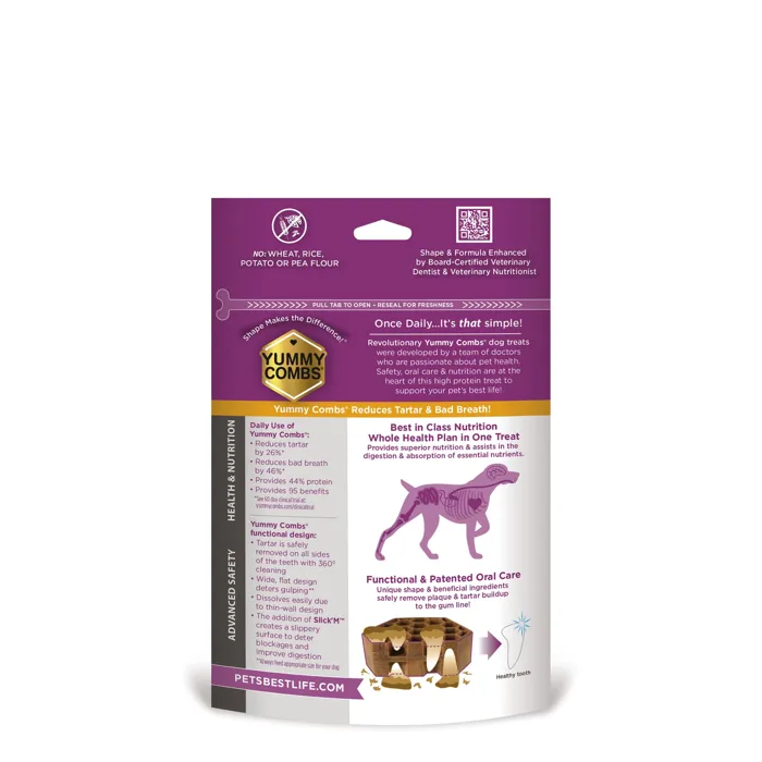 Yummy Combs chicken 12-ounce bag back