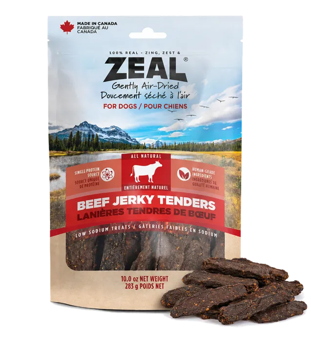 Zeal Beef Jerky Tenders 10 oz front package