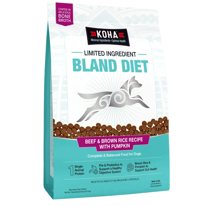 Koha Dog Lid Bland Diet Beef Brown Rice 20-lb