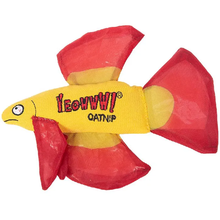 Yeowww! Catnip Betta Fish Red
