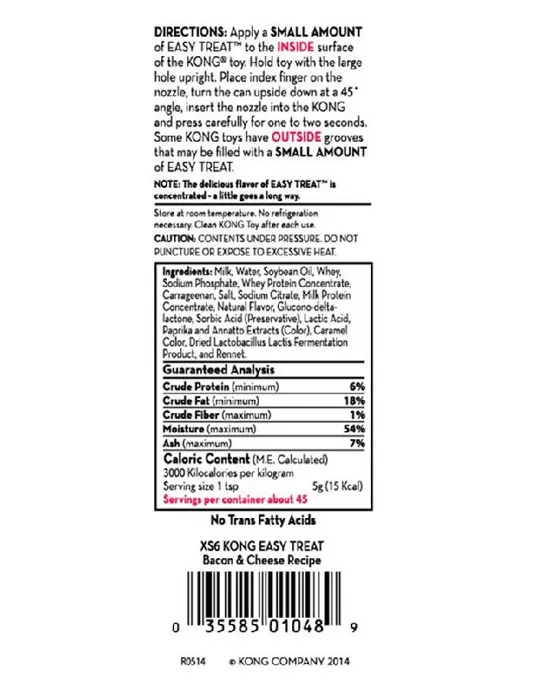 Kong Dog Stuff' N Squeeze Bacon Cheese 8-oz