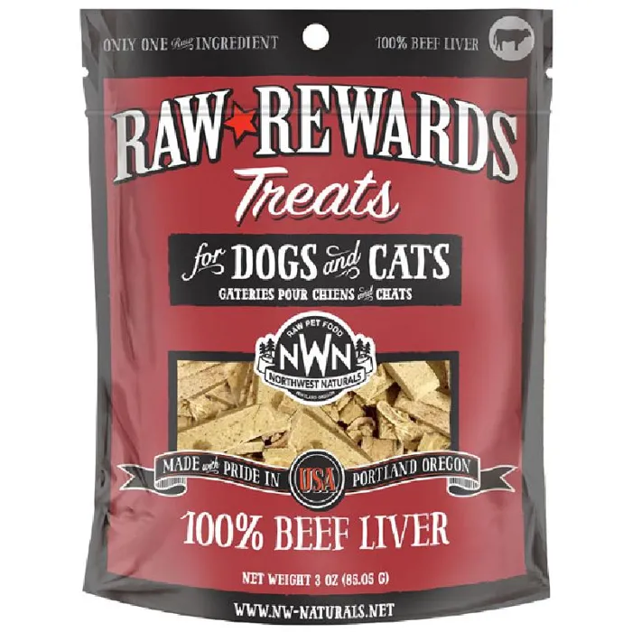 Northwest Naturals Raw Rewards Freeze-dried Beef Liver Treats 3-oz