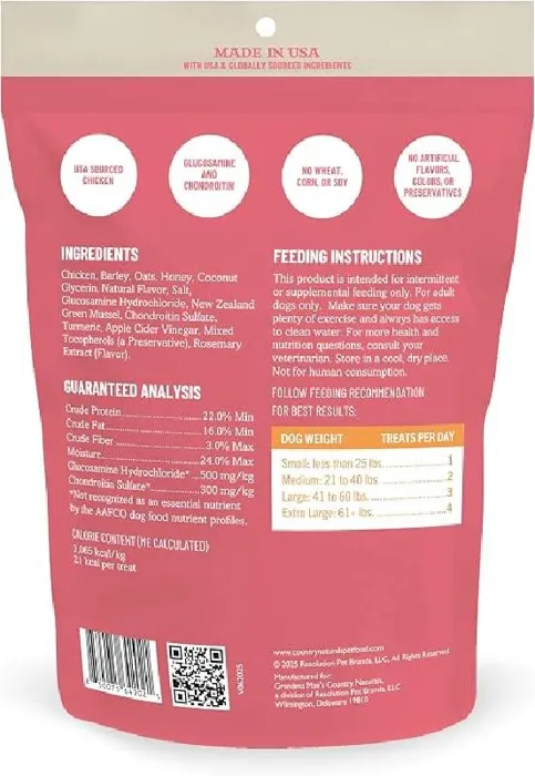 Cn Jerky Squares For Dogs Hip & Joint Support