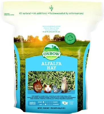 Oxbow Small Animal Fortified Food & Hay Alfalfa Hay - 15-oz