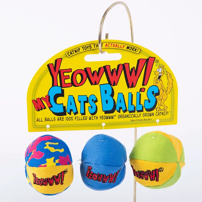 Yeowww! My Cats Balls hanging display view