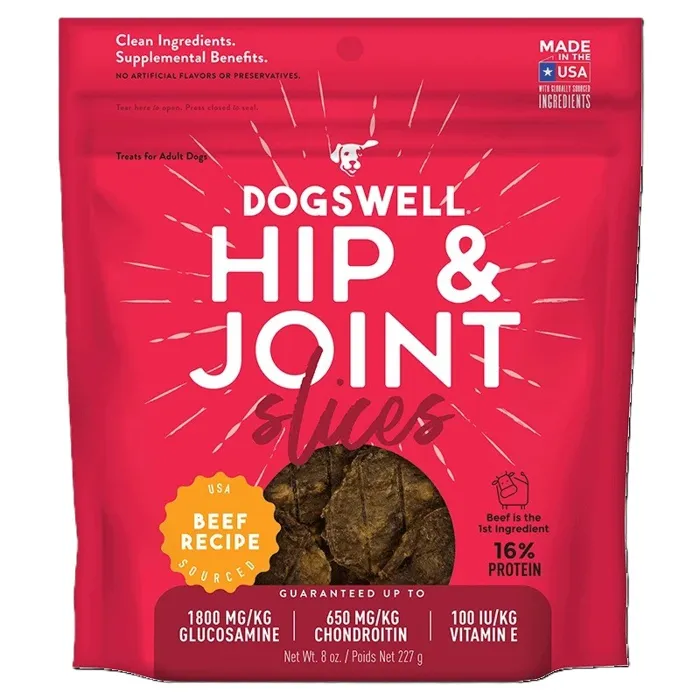 Dogswell Hip & Joint Beef Slices Dog Treats 8-oz