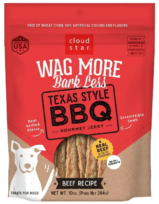 Wag More Bark Less Jerky Bbq Grilled Beef 10-oz