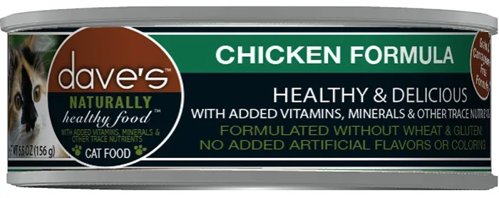Dave's Naturally Healthy Chicken Formula 5.5-ounce can front label