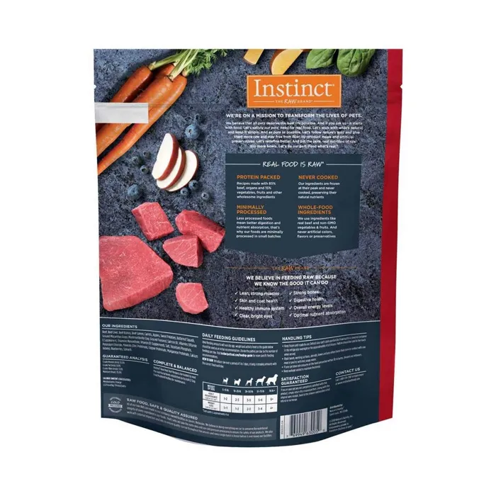 Instinct Frozen Raw Signature Patties Beef Recipe 6-lbs