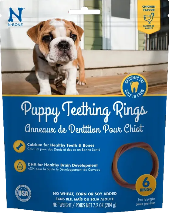 N-bone Puppy Teething Rings Chicken 6-pk