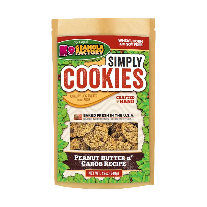 K9 Granola Simply Cookies Pean But & Carob Chip 12 Oz