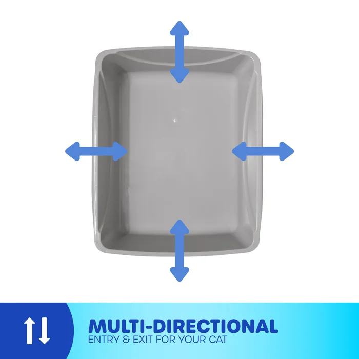 Petmate Large Litter Pan gray top view