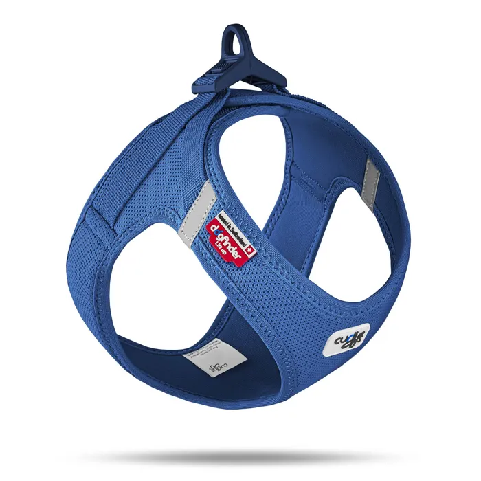 Curli Clasp Vest Harness Blue Lg