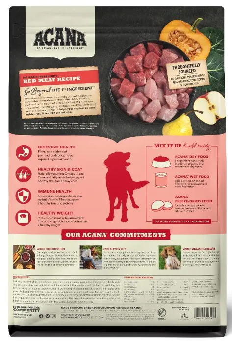 Acana Wholesome Grains Red Meat & Grains Dry Dog Food 4-lb
