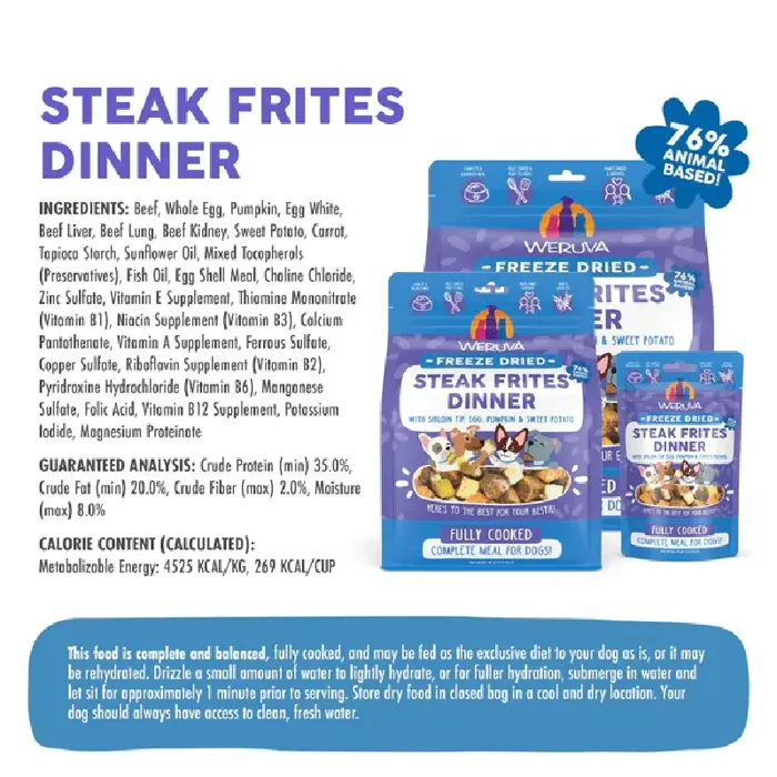 Weruva Dog Fd Steak Frites 5.5 Oz