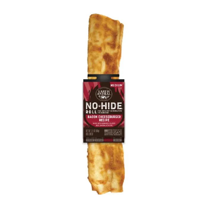 Earth Animal No-hide Chew Bbq Bacon Cheesebrgr 7"
